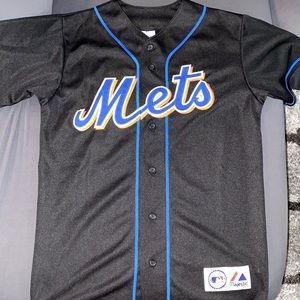 Majestic Jose Reyes Mets jersey black